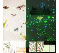 SNAIL GARDEN 688 adesivi fosforescenti a forma di dinosauro, decorazione da parete luminosa per camera dei bambini, cameretta dei bambini, soggiorno (luce verde)