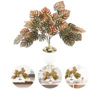 SNAIL GARDEN Pianta Monstera Artificiale, 40cm Indoor Monstera finta con vasi e ciottoli, Monstera finta in vaso, piante Monstera gradienti, pianta formaggio finta per casa, scaffale, scrivania, bagno