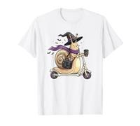 Snail Scooter Witch Halloween Bambini Uomo Donna Maglietta