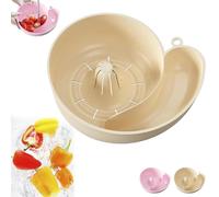 Snail Shape Drainer, Automatic Vegetable and Fruit Washer, Rotating Fruit & Vegetable Washing Bowl with Strainer, Multipurpose Rinse Drain Basket Kitchen Gadgets (White)