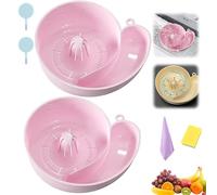 Snail Shape Drainer, Snail Shaped Fruit Washer, New Automatic Vegetable Shaped Drain Basket, Rotating Fruit & Vegetable Washing Bowl with Strainer, Portable Kitchen Cleaning Device (Pink-2PCS)