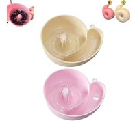 Snail Shape Drainer/Strainer, 2025 Automatic Vegetable and Fruit Washer, Snail-Shaped Spin Cleaner Drain Basket, Portable Berry Washing Bowl for Kitchen, Meal Prep & Healthy Eating (Cream White+Pink)