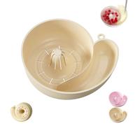Snail Shaped Fruit Washer, Snail Shape Drainer, Fruit Washer Spinner Bowl with Strainer for Quick Wash and Drain in Kitchen or Meal Prep (Beige1)