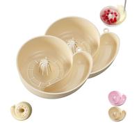 Snail Shaped Fruit Washer, Snail Shape Drainer, Fruit Washer Spinner Bowl with Strainer for Quick Wash and Drain in Kitchen or Meal Prep (Beige2)