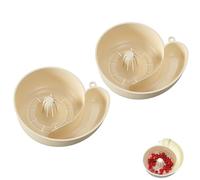 Snail Shaped Fruit Washer, Snail Shape Drainer Portable Fruit Cleaner for Home Kitchen Sink Kitchen Gadget for Vegetable Wash (2*Yellow)