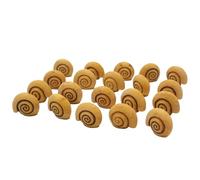 Snail Shell Statue, Resin Decor Set, 0.75x0.67in Collectible Figurines, Hand Painted Realistic Design, Weather Resistant Material, (20 Pieces), for Desk, Patio, Flower Pot, Backyard, Offices, Farm