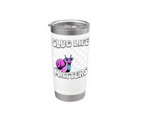 Snail Slug Retro Humorous Graphic Slug Life Matters Bicchiere termico in acciaio inox doppia parete