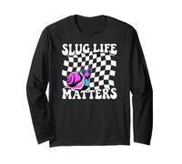 Snail Slug Retro Humorous Graphic Slug Life Matters Maglia a Manica