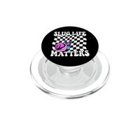 Snail Slug Retro Humorous Graphic Slug Life Matters PopSockets PopGrip per MagSafe