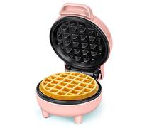 SNAILAR Piastra per Waffle, Mini Macchina per Waffle, 550W Waffle Maker con Rivestimento Antiaderente, Temperatura Automatica, Design Compatto, Rosa