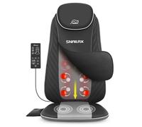 Snailax Coprisedile per massaggio Shiatsu con funzione di riscaldamento e vibrazione, massaggio collo e spalle, massaggiatore per la schiena, poltrona massaggiante, regali per uomini e donne