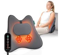Snailax cuscino Shiatsu per la schiena in schiuma di memoria, cuscino per la seduta con 3 intensità di massaggio, 2 livelli di calore, 3 timer, posizione seduta confortevole
