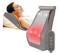 Snailax Massaggiatore Cervicale con Calore,Massaggiatore Elettrico per collo e schiena,Massaggio Shiatsu per la schiena, cuscino massaggiante per collo/schiena/spalle, regali (Beige)