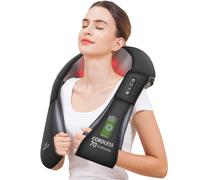 Snailax Massaggiatore per Collo Spalle e Schiena Ricaricabile Shiatsu per