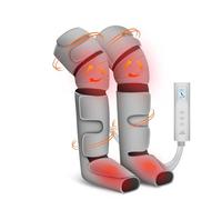 Snailax Massaggiatore per gambe a compressione | Massaggiatore per Ginocchia con Calore, Massaggiatore Gambe con Impastamento 4D, Massaggio Profondo, Regalo, Grigio