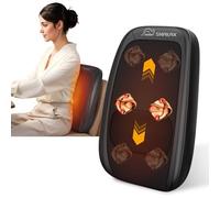 Snailax Massaggiatore per la schiena con calore, massaggiatore Shiatsu per collo e schiena, per alleviare il dolore, cuscino massaggiante per tessuti profondi 4D, perfetto per ufficio e uso domestico