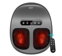 Snailax Massaggiatore piedi con calore e telecomando, massaggiatore per piedi Shiatsu con compressione, regalo per donne e uomini, adatto per taglie fino al 48