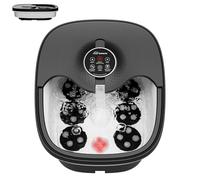 Snailax Pediluvio Massaggiatore con calore, telecomando, rulli massaggianti Shiatsu, bolle, controllo della temperatura, pieghevole, vasca per pedicure