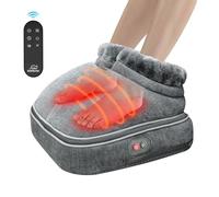 Snailax Shiatsu Massaggiatore per piedi con calore, massaggiatore piedi elettrico con massaggio impastante 2 in 1, scaldapiedi per il relax con telecomando, regali per donne/uomini