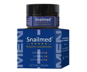 Snailmed Crema Attiva per Uomini con Ceramidi, Aloe e Vitamina E 30 ml
