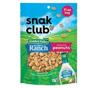 Snak Club Arachidi fritte con condimento nascosto Valley Ranch, snack salati di arachidi, certificato senza glutine, taglia famiglia, 325 ml