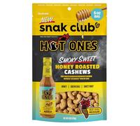 Snak Club Hot Ones Miele Anacardi tostati affumicato dolce piccante noci ispirate a hot vegan snack 170 g sacchetto richiudibile