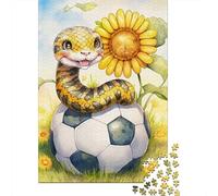 Snake 1000 Componenti Carta Ecologica Snake on Ball Puzzle Familiare Facile Da Pulire Portatile Livello Di Difficoltà Equilibrato Loisirs A Casa 52x38cm/1000pcs