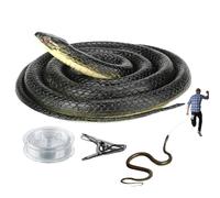 Snake A String Scherzo | Serpente di gomma - Serpente da golf scherzo con clip per stringa, scherzo realistico serpente, scherzo serpente a corda scherzo infinito giocattolo risate