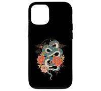 Snake and Flowers Chinese Zodiac Year 2025 Art Custodia per iPhone 12/12 Pro