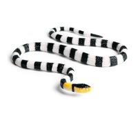 Snake - Giocattolo a forma di serpente di animali neri, in gomma, design flessibile e durevole, con struttura realistica, corpo resistente alle intemperie, per giardino, costruzione di corpi