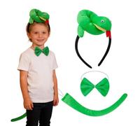 Snake Headpiece -Three-Piece Set Kids Dress Up Favors With Bowtie Tail