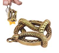 Snake Keychain Pêndant - 4.05x3.45cm | Fascino del braccialetto snaké con design circolare, ciondolo di serpente, ciondolo portachiavi di sñake, gotici per il portachiavi di auto | Abbigliam