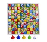 Snake Ladder Game, Travel Board Game, Portable and Foldable Classic Lightweight Chess Fun Toy for Adults Kids Boys Girls Family Entertainment, Blown Paper, 1 Set, 14.7g