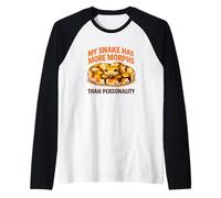Snake More Morphs Than Personality Ball Python Humor Maglia con Maniche Raglan