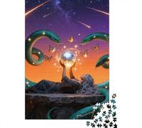 Snake Set Da 1000 Pezzi Carta Riciclata Snake on Altar Puzzle Per Adulti Facile Da Conservare Loisirs A Casa Ore Di Intrattenimento Garantite 38x26cm/1000pcs