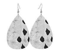 (Snake Skin Black And White) Orecchini Moda Orecchino In Pelle Leggera Orecchini Da Donna Per Festa Della Mamma Carnevale