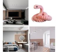 Snake stampato 3D - Articulated Animal Toy, Creative Flexiblle Snake Model | Portable Desktop Rettile Figure, Realistic Movable Sculpture for Girls Boys Kids Adults Room Decoration Display