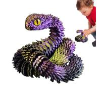 Snake stampato 3D - Figura di serpente articolata in plastica flessibile | Arredamento e decorativo | Giocattoli 3D da collezione per ufficio, scaffale, ufficio o camera da letto