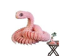 Snake stampato in 3D - giocattolo animale flessibile articolato, struttura mobile con dettagli realistici, funzioni divertenti leggero | Modello di serpente per bambini adulti desktop decorazione deco