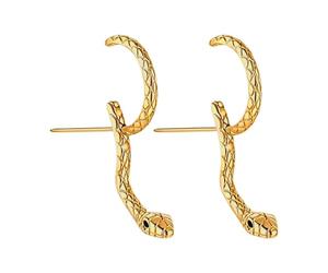 Snake Stud Earrings- S925 Silver Post, Small Goth Alloy Jewelry, Cartilage Piercing Studs For Women & Men, Vintage Punk Snake Fashion Accessories | For Dating Wedding Party