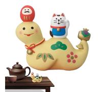 Snake Year Fortune, Animale Figurina, Decorative Holiday Cat 3.15x1.18 Inches, Cat Ornament for Home Table Decor, Primavera Festival Decoration, Entrance, Bedroom, Living Room Accent, Collectible