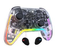 Snakebyte Gamepad PRO S2 - transparent - Controller wireless compatibile con Switch 2, sensori a effetto Hall, illuminazione RGB, pulsanti aggiuntivi programmabili, engineered in Germany