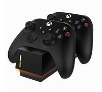 snakebyte TWIN: CHARGE SX - Nero - Stazione di ricarica rapida per controller Xbox Series S/X | con 2 batterie da 800 mAh | indicatore di stato della carica LED | design Xbox | porta USB | stazione di