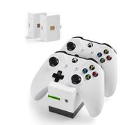 snakebyte Xbox One TWIN:CHARGE X - bianco - stazione di ricarica per Xbox One, Xbox One Elite controller, incl. 2 batterie ricaricabili 800mAh, display LED, protezione da sovraccarico