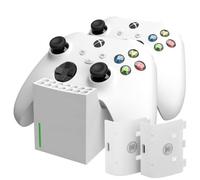 snakebyte Xbox TWIN CHARGE SX - white - Xbox Series X Charging Station for Series X Controller, Charger for 2 Wireless Controllers, 2 Batteries Rechargeable 800mAh, LED Charge Status, Series X Design