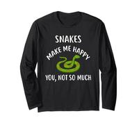Snakes Make Me Happy, You Not So Much, t-Shirt Snake Maglia a Manica