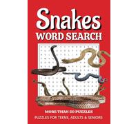 Snakes Word Search: Word Search Puzzle Book About Snakes, serpents, vipers, copperhead, rattlesnakes, and More. 6 x 9 inches, 110 pages, 50+ Puzzles . ... your critical and analytical thinking skills.