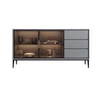 SnamicE Armadietto da buffet per vino, moderno e semplice, per soggiorno, cucina, bar, buffet, A-120 x 40 x 85 cm