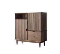 SnamicE Buffet Cabinet Nordic Black Walnut Moderno Semplice In Legno Massello Piccolo Appartamento Credenza Nordic Ristorante Armadio di Immagazzinaggio Buffet Credenza,
