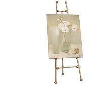 SnamicE Cavalletto in Metallo per Pittura ad Olio, Supporto da Pavimento per Poster da Hotel, Supporto da Lavoro per Studio Scolastico, Angolo e Altezza Regolabili, re,